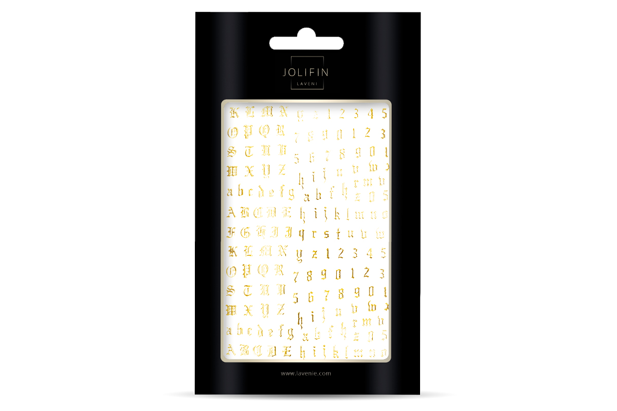 Jolifin LAVENI XL Sticker - ABC gold