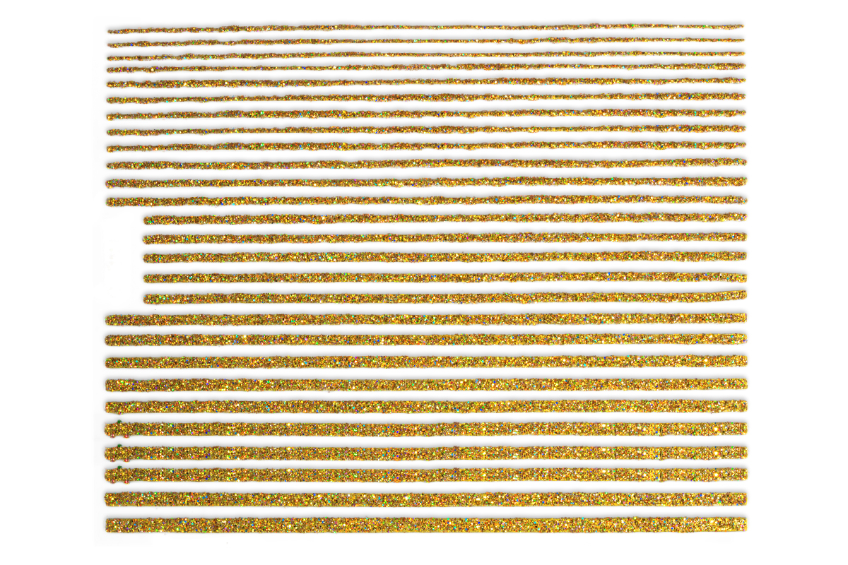 Jolifn LAVENI XL Sticker - Glitter Stripes gold hologramm