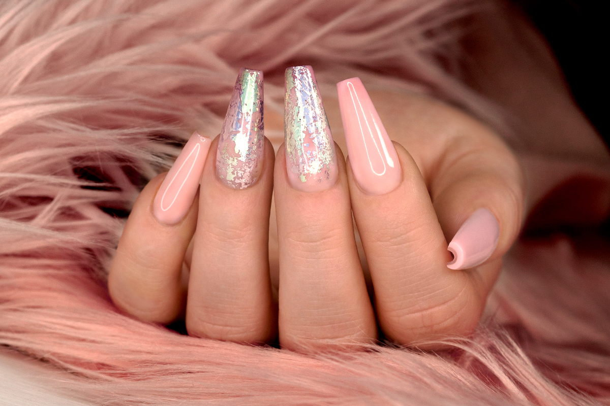 Jolifin Transfer Nail Foil XL - Aurora Pearl rose-gold