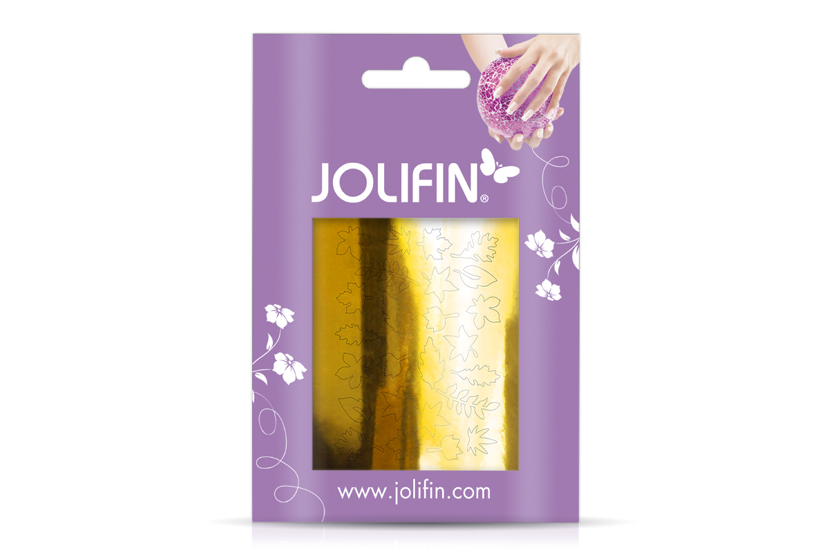 Jolifin Metallic Sticker - Leaf gold chrome