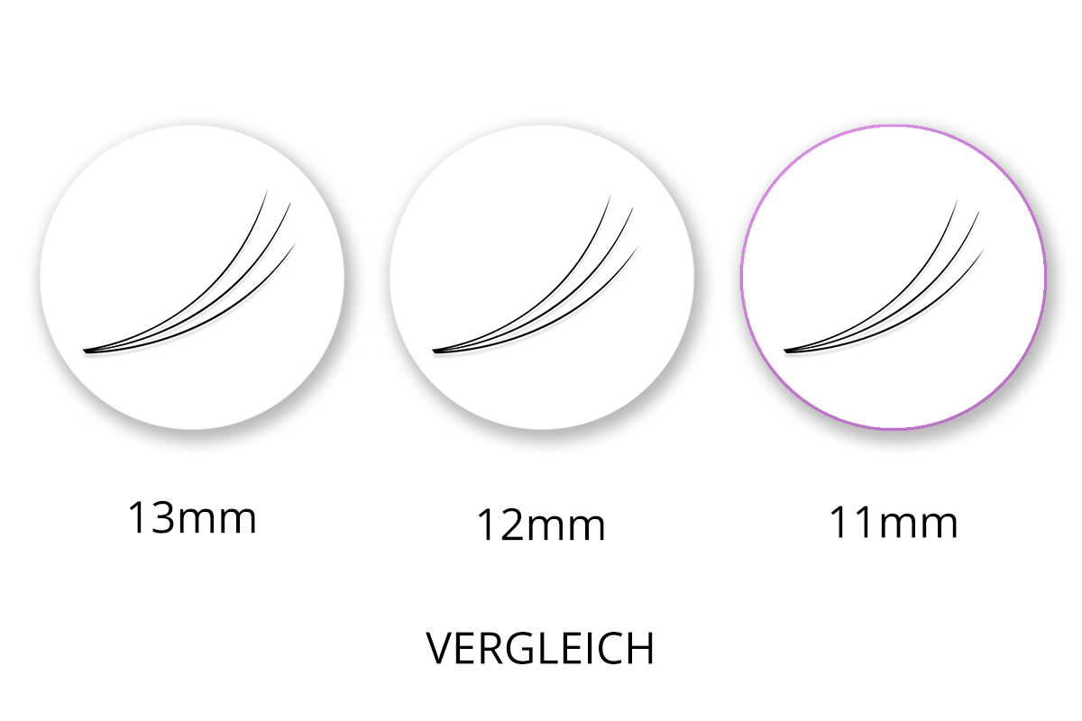 SingleBox 11mm - 3D Wimpernfächer C-Curl 0,07