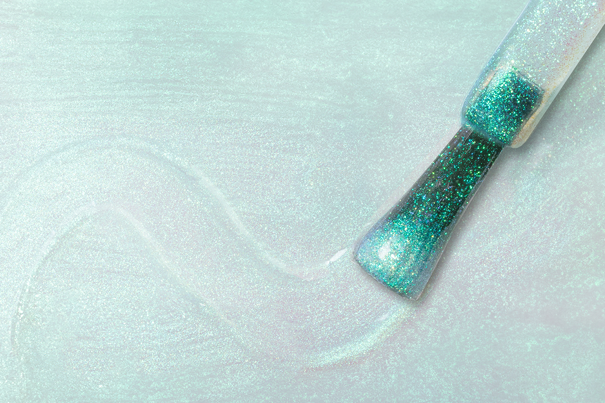 Jolifin LAVENI Shellac - Top-Coat without sweat layer pool Glitter 10ml