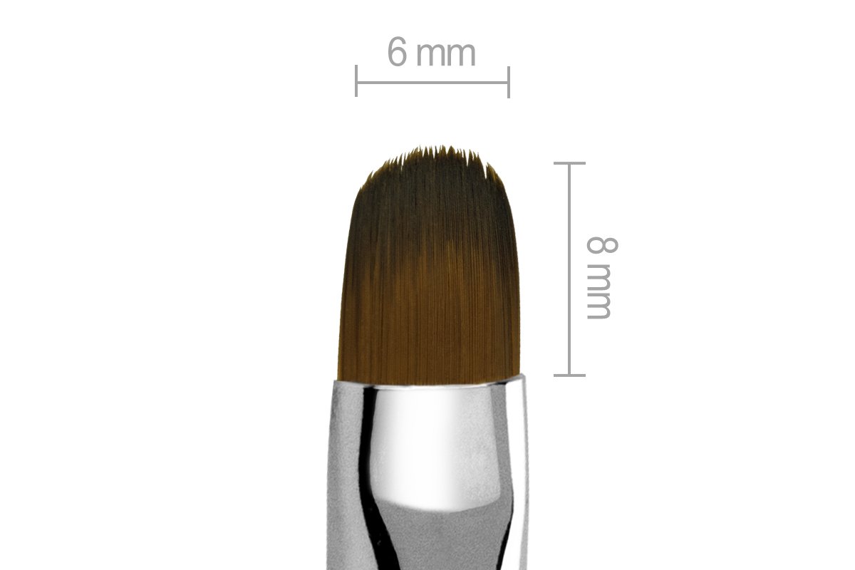 Jolifin Premium Pinsel Schmetterling weiß - Gel oval Gr. 6