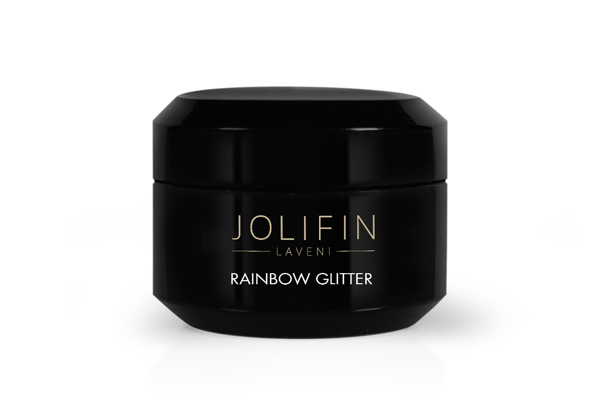 Jolifin LAVENI Farbgel - rainbow Glitter 5ml