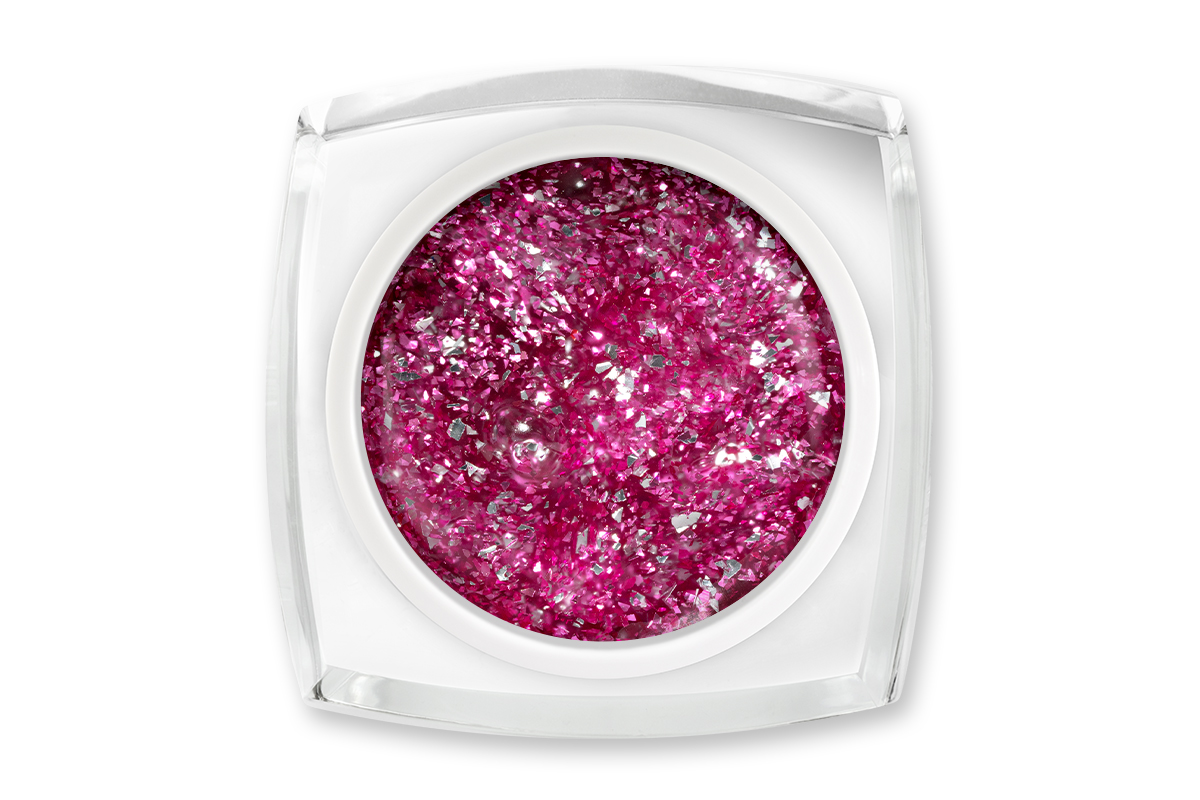 Jolifin LAVENI AcrylGel - silver - purple flakes 15ml