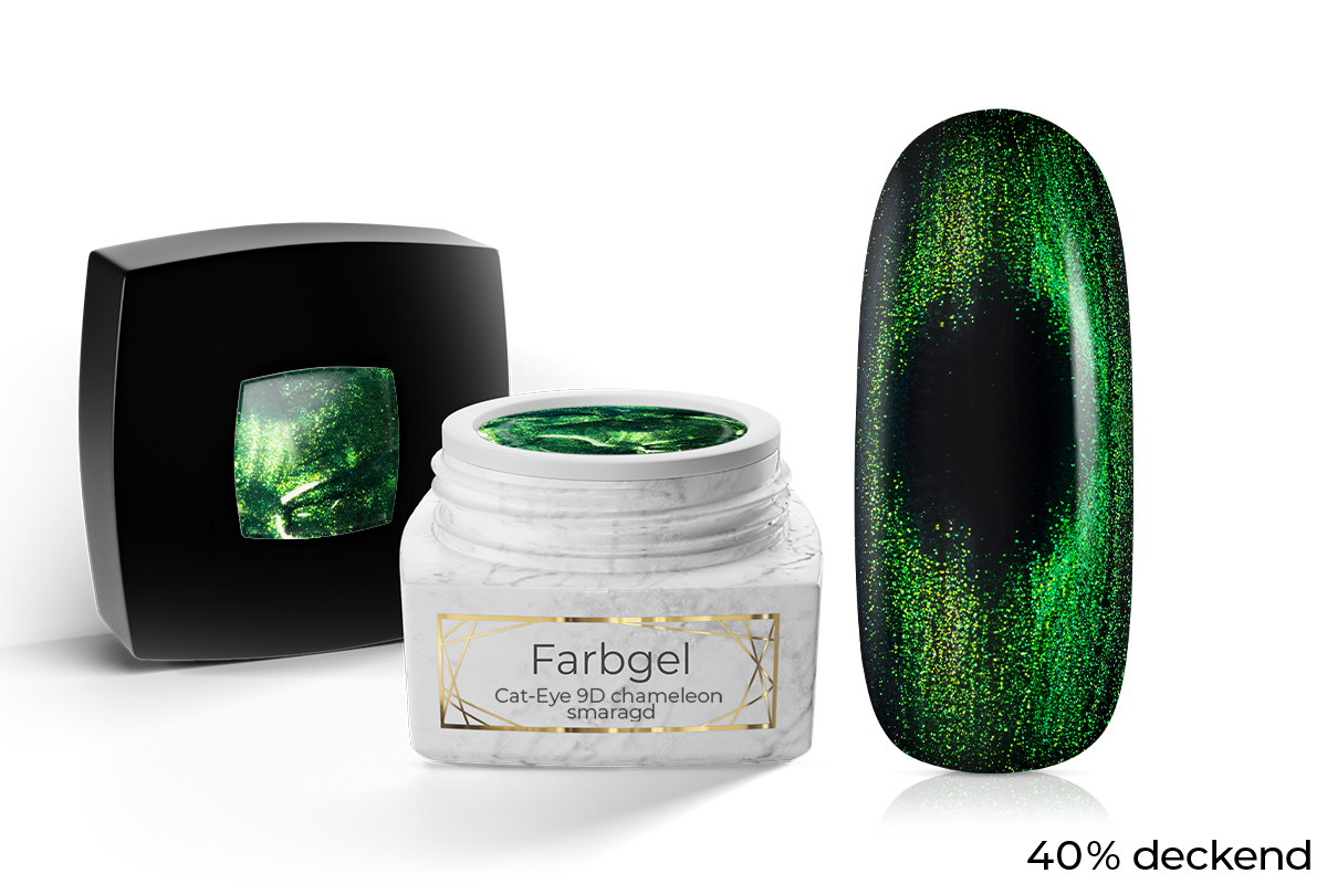 Jolifin LAVENI PRO Colour Gel - Cat-Eye 9D chameleon smaragd 5ml