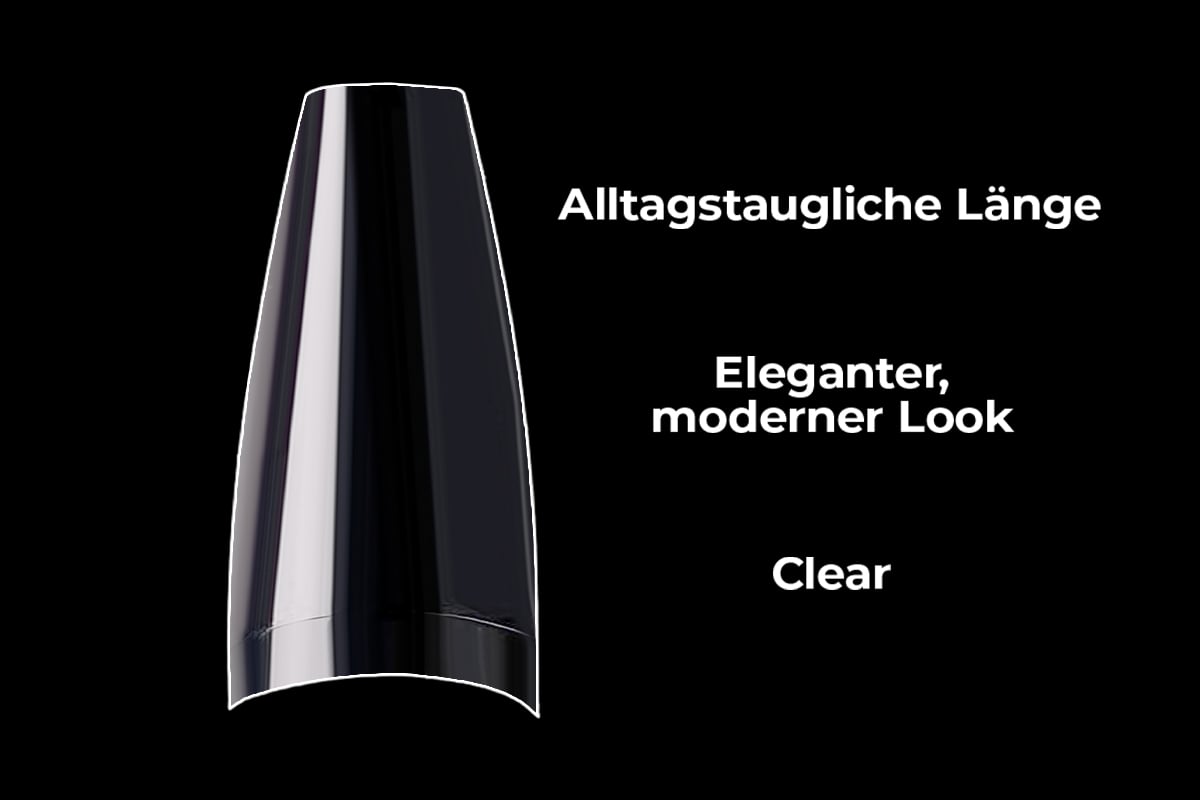 Jolifin 100 tip box short cut ballerina - clear