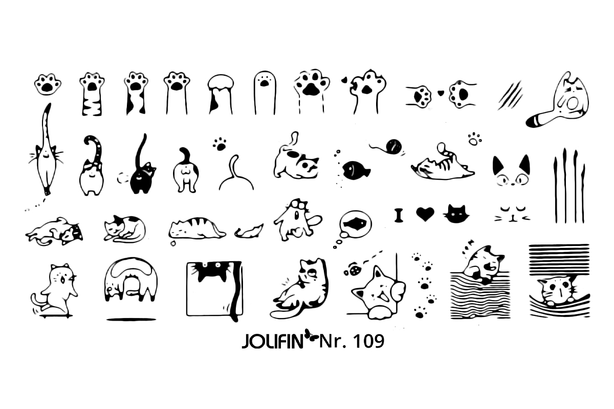 Jolifin Stamping-Schablone Nr. 109