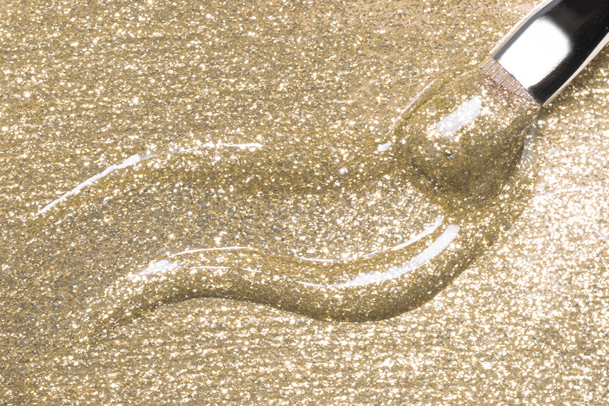 Jolifin LAVENI Farbgel - sparkle chrome gold 5ml