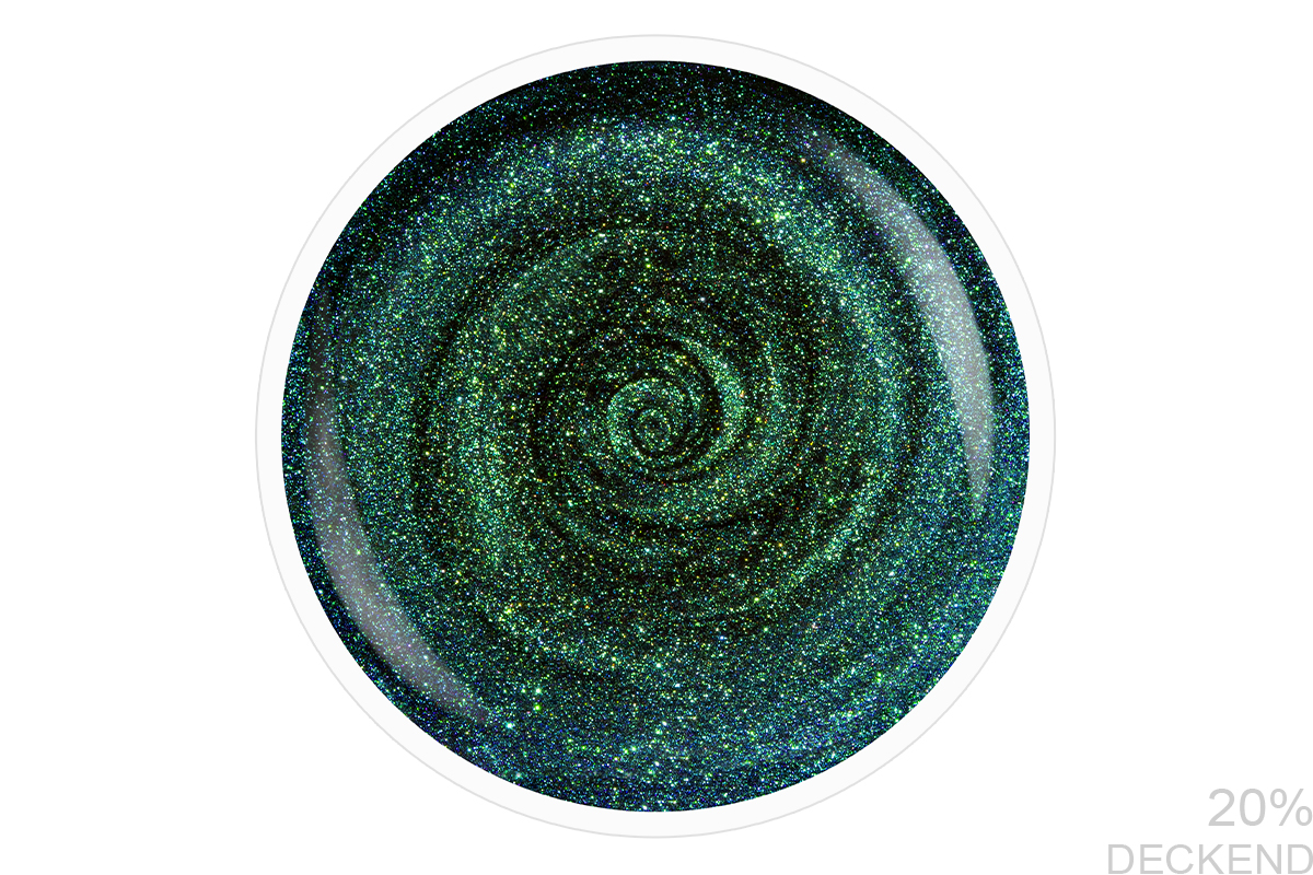 Jolifin LAVENI Shellac - Extreme Cat-Eye galaxy smaragd 10ml
