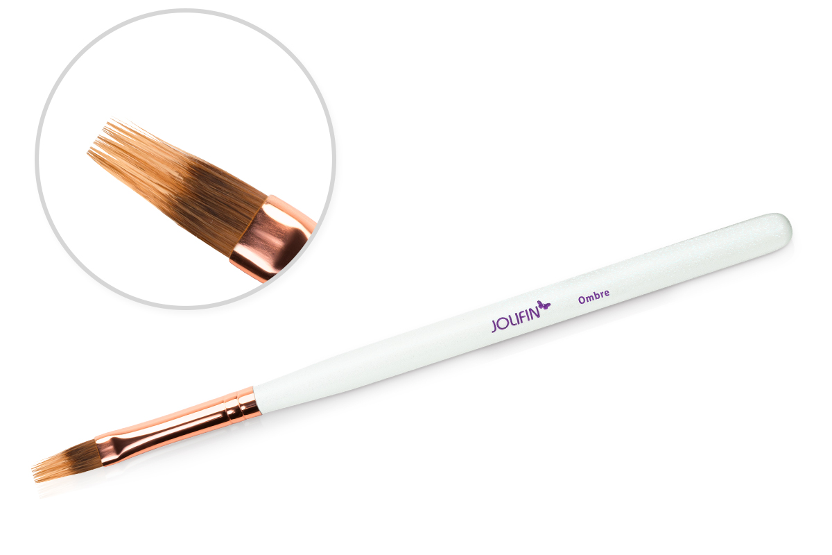 Jolifin White Pearl Gel-Pinsel - ombre
