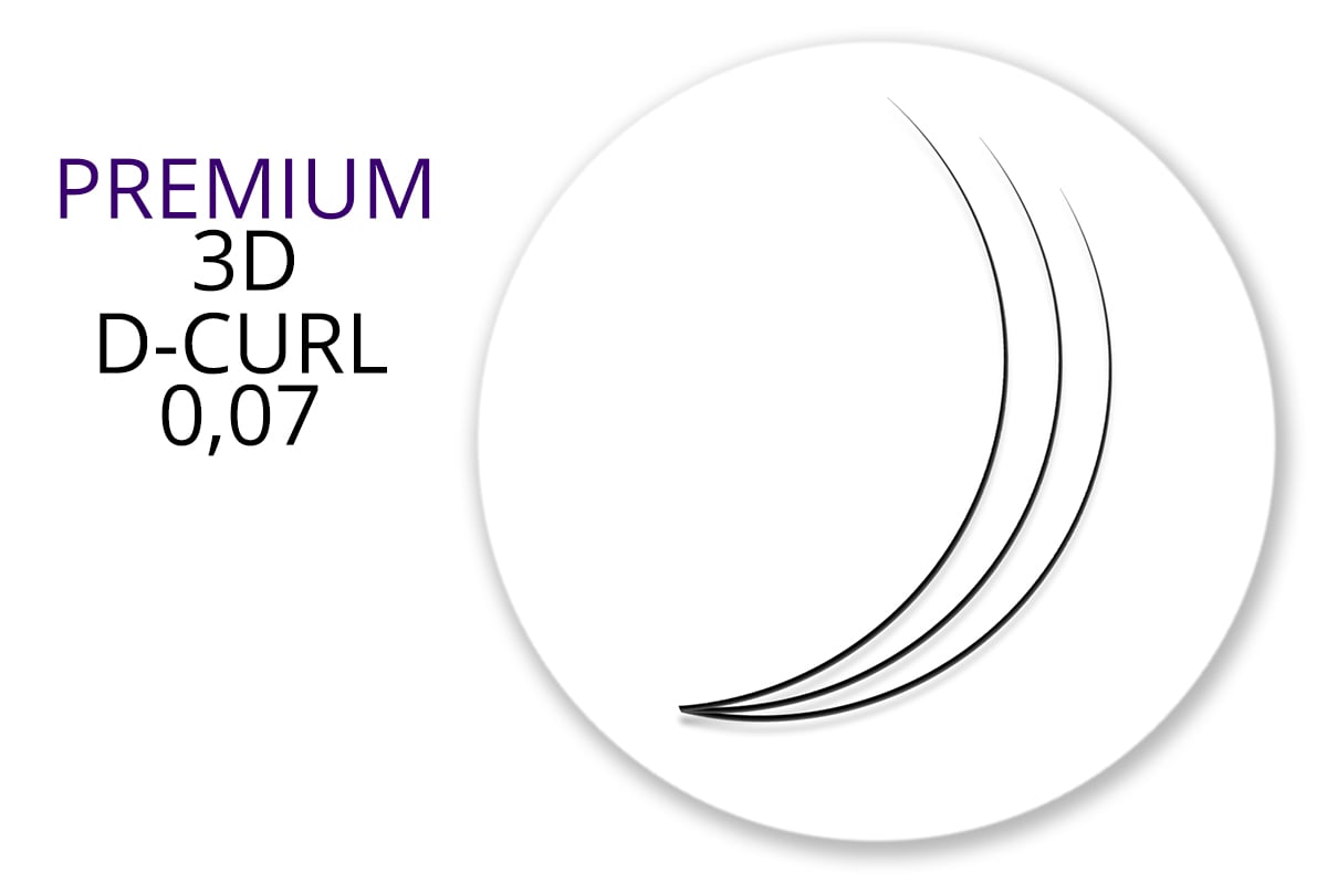 Premium MixBox - 3D Wimpernfächer D-Curl 0,07