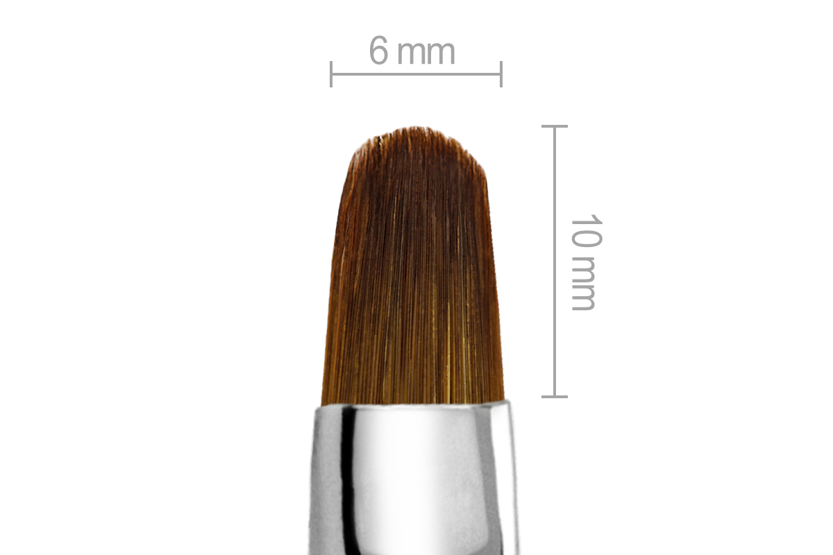 Jolifin Chrome Gel Brush - oval size 6