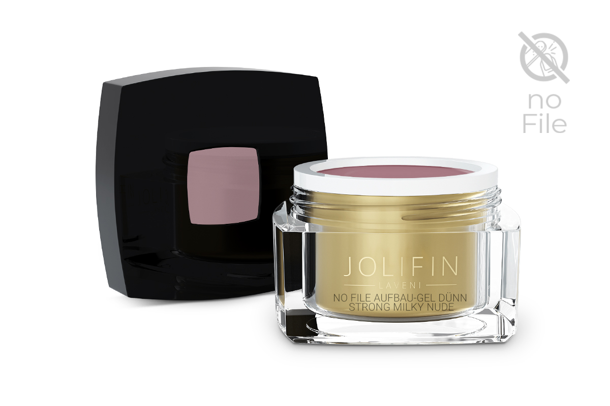 Jolifin LAVENI - No File build-up gel thin strong milky nude 15ml