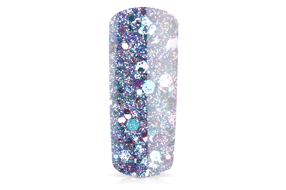 Jolifin Hexagon Glittermix purple-türkis