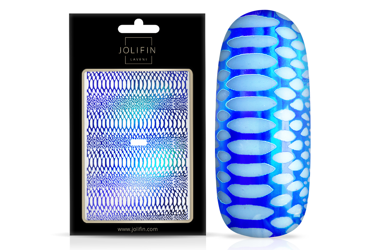 Jolifin LAVENI XL Sticker - Snake holo blue