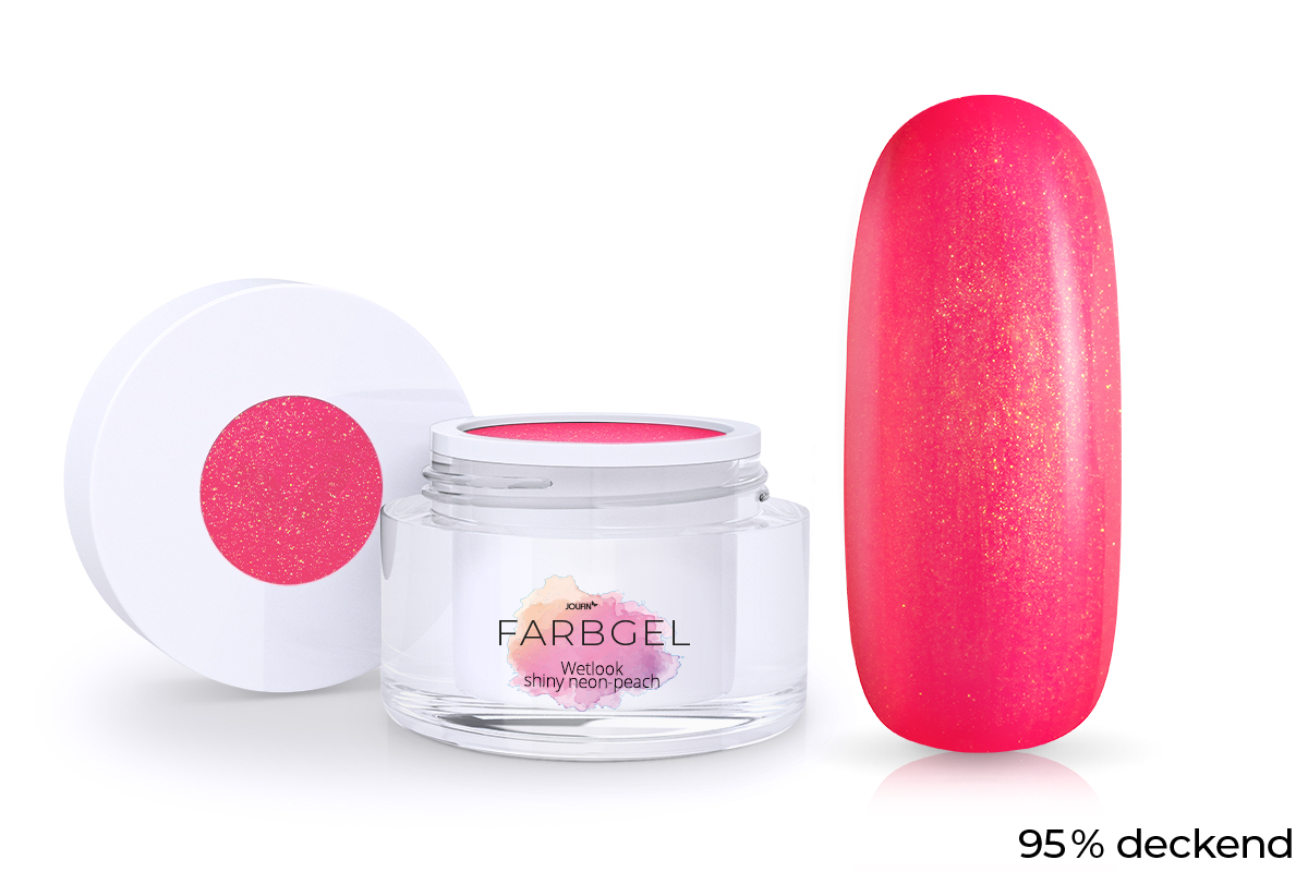 Jolifin Wetlook Farbgel - shiny neon-peach 5ml