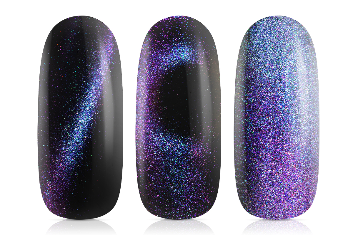 Jolifin LAVENI 3in1 Shellac - Cat-Eye 9D FlipFlop purple & blue 10ml