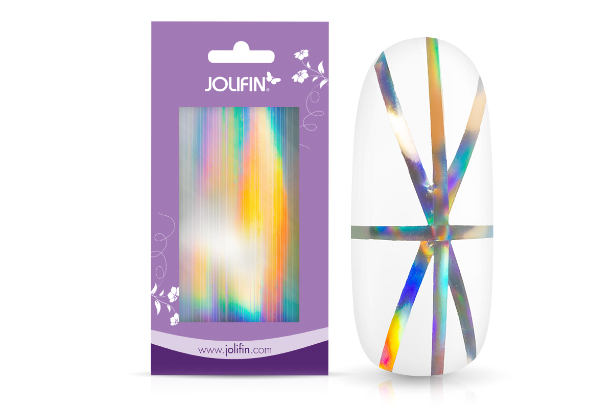 Jolifin Mermaid Sticker - Stripes silver hologramm