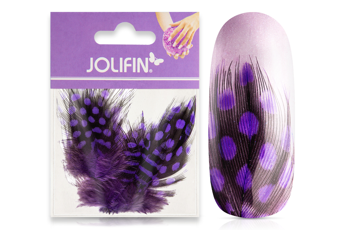 Jolifin Nailart Feder purple leopard