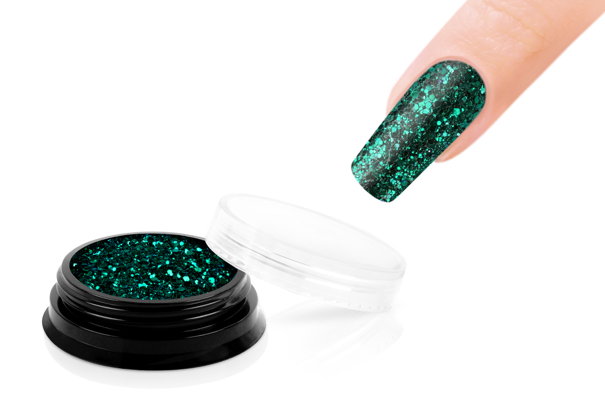 Jolifin LAVENI Sparkle Glitter - smaragd