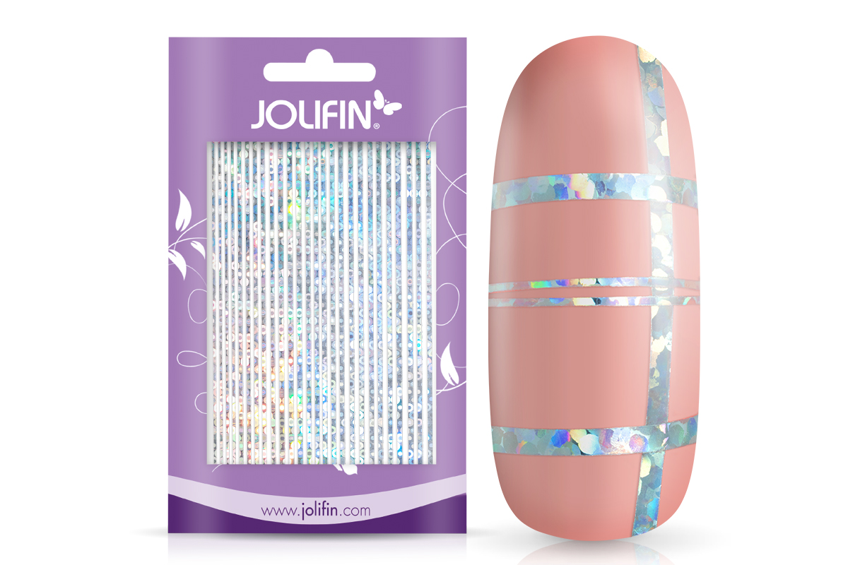 Jolifin Hologramm Sticker - Stripes silver Galaxy