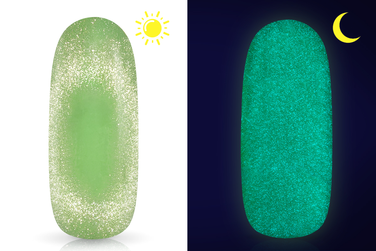 Jolifin LAVENI 3in1 Shellac - Cat-Eye Nightshine green 10ml