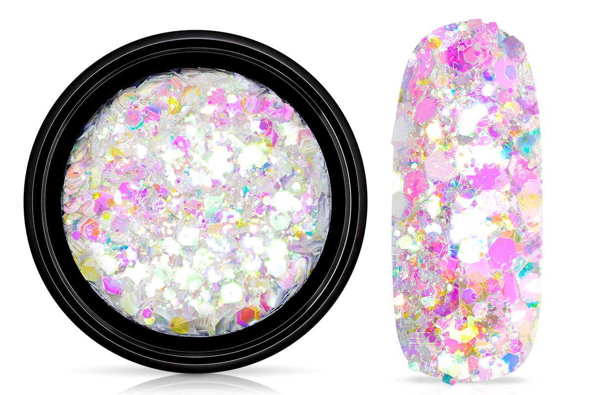 Jolifin LAVENI Festival Glitter - white rose