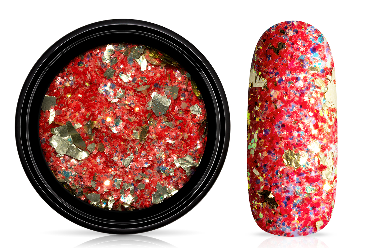 Jolifin LAVENI Foil Flakes Glitter - gold & fire