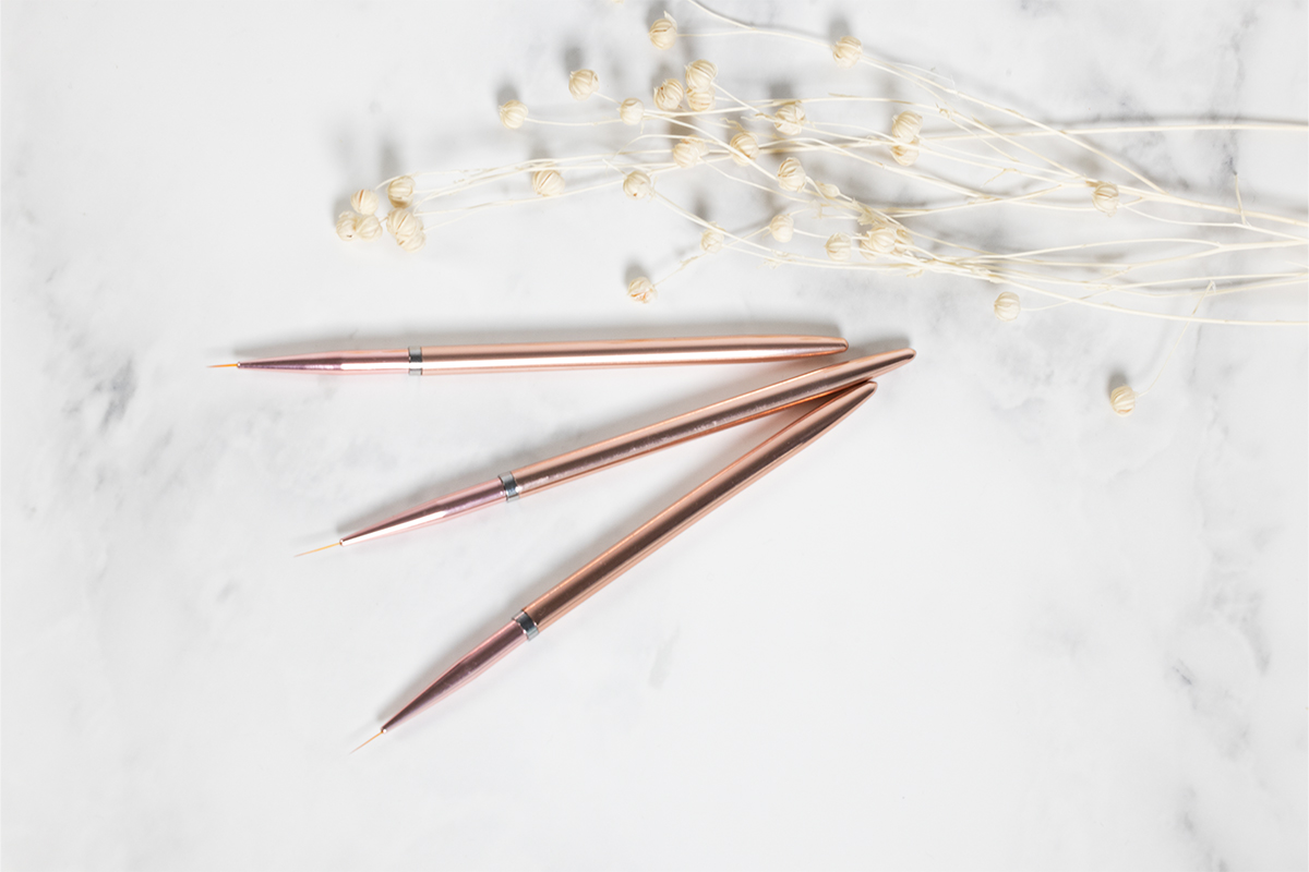 Jolifin Nailart Pinselset - Fineliner rosé-gold 