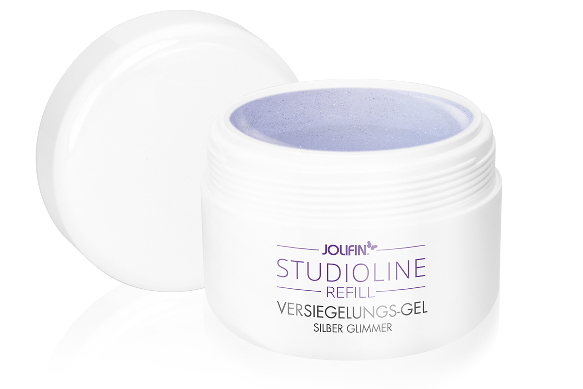 Jolifin Studioline Refill - Sealing gel silver mica 250ml