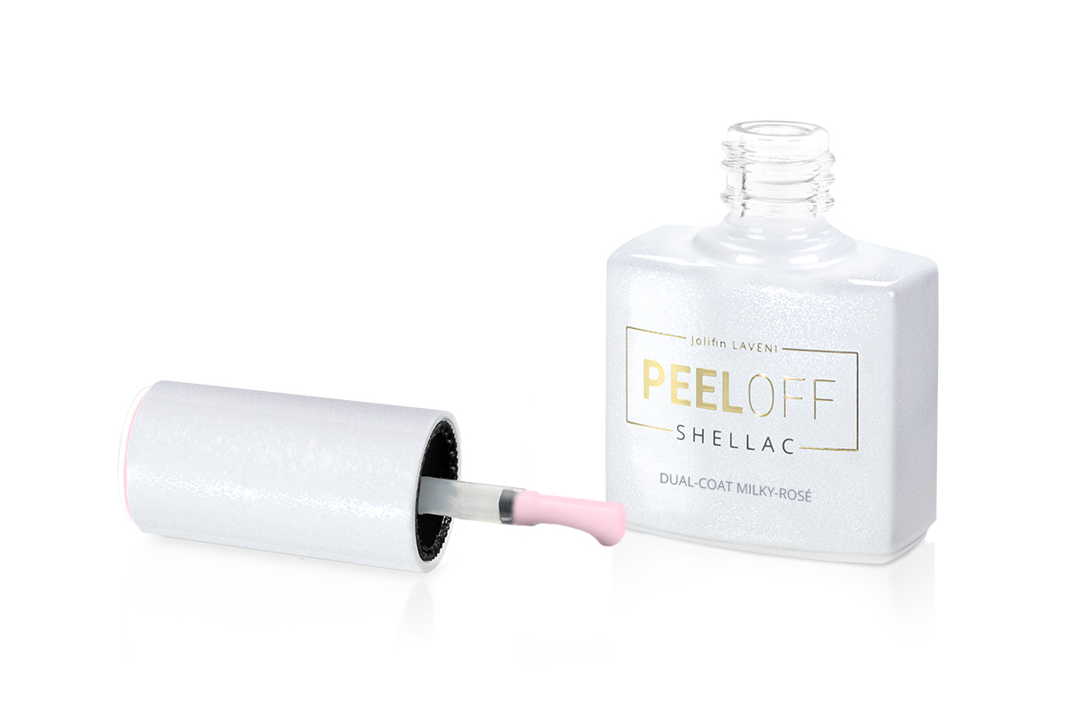 Jolifin LAVENI Shellac PeelOff - Dual-Coat milky rosé 10ml