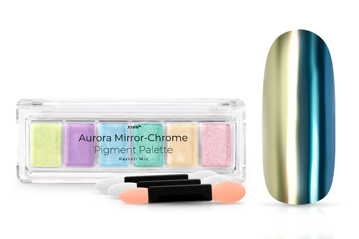 Jolifin Aurora Mirror-Chrome Pigment Palette - Pastell Mix