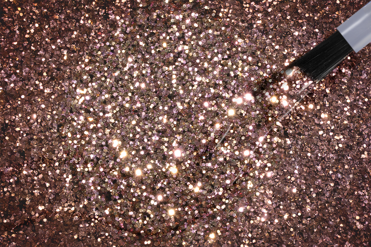 Jolifin LAVENI Shellac PeelOff - rosé-gold Glitter 10ml