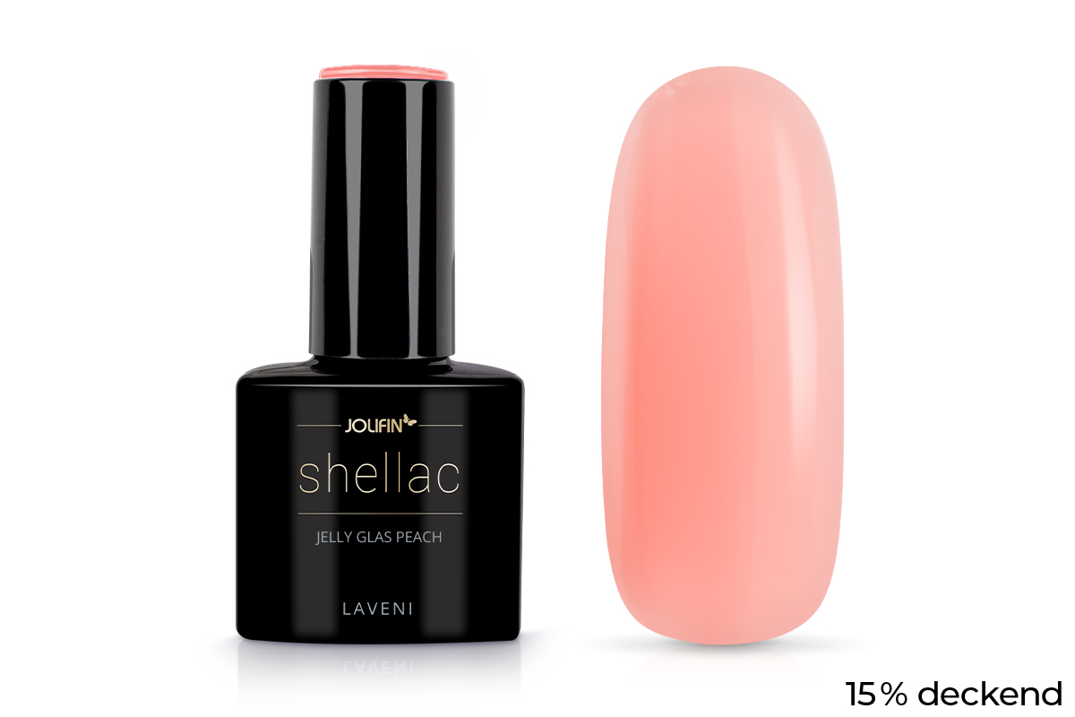 Jolifin LAVENI Shellac - Jelly Glass peach 10ml