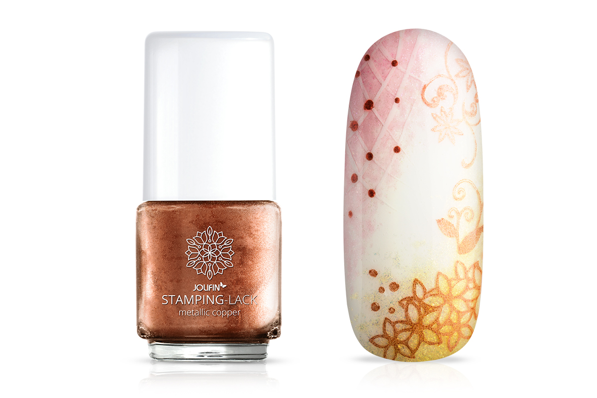 Jolifin Stamping-Lack - metallic copper 12ml 