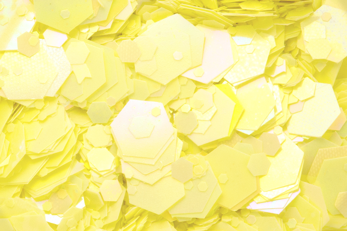 Jolifin Hexagon Glitter Matt - Aurora yellow