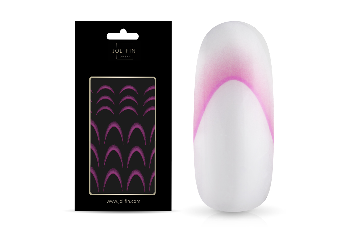 Jolifin LAVENI XL Stickers - Ombre French pastel pink