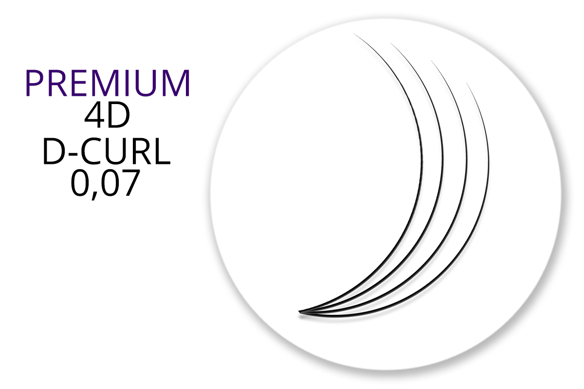 Premium MixBox - 4D Wimpernfächer D-Curl 0,07
