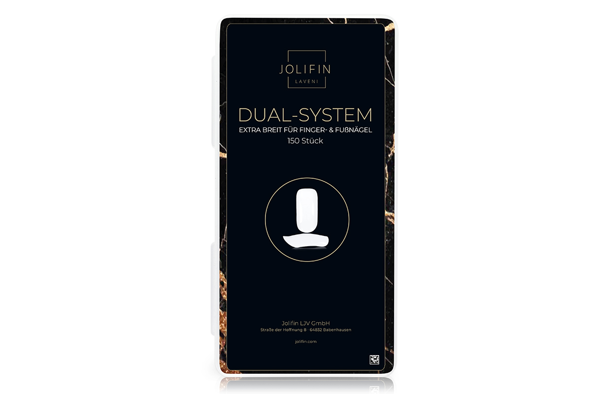 Jolifin LAVENI 150er Tipbox Dual-System - extra breit für Finger- & Fußnägel