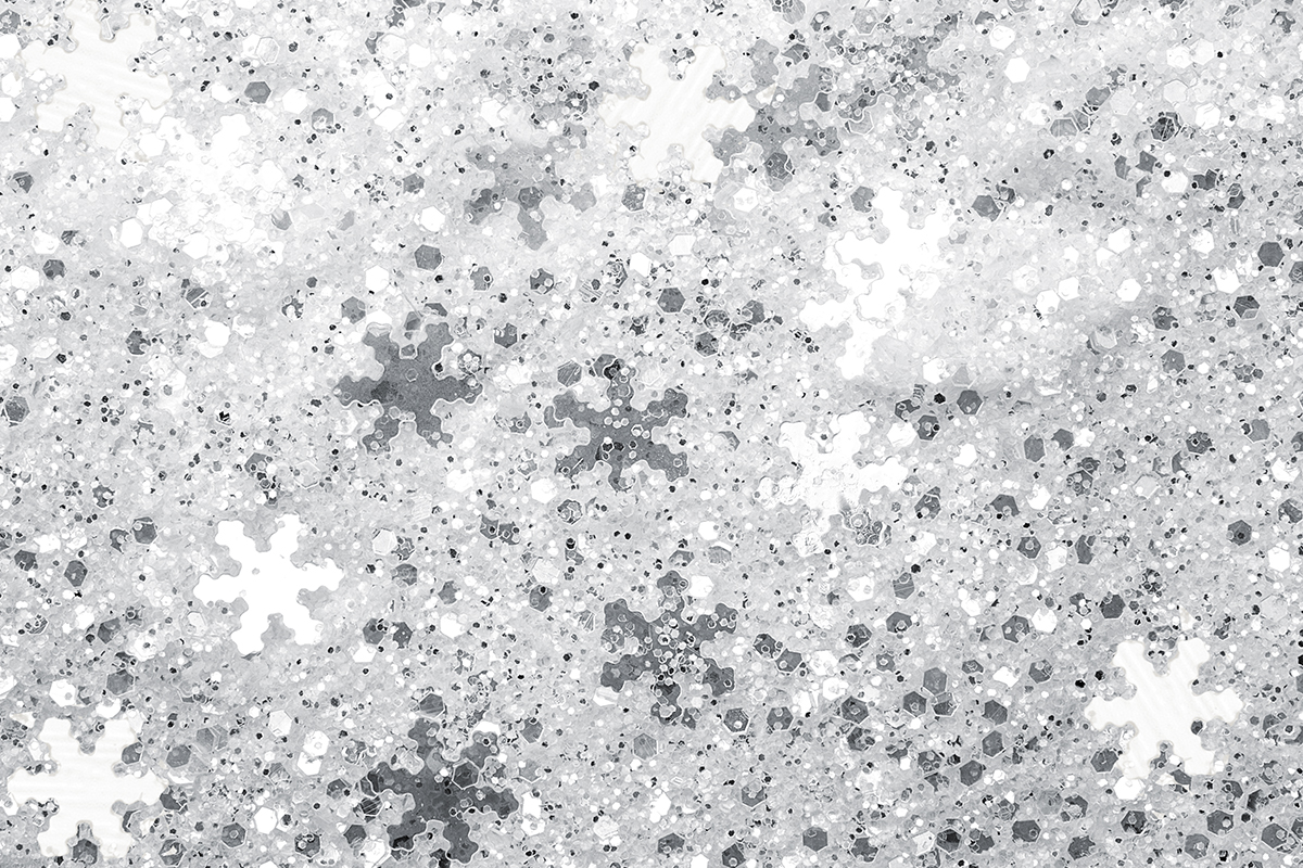 Jolifin Snowflake Glitter - elegance white