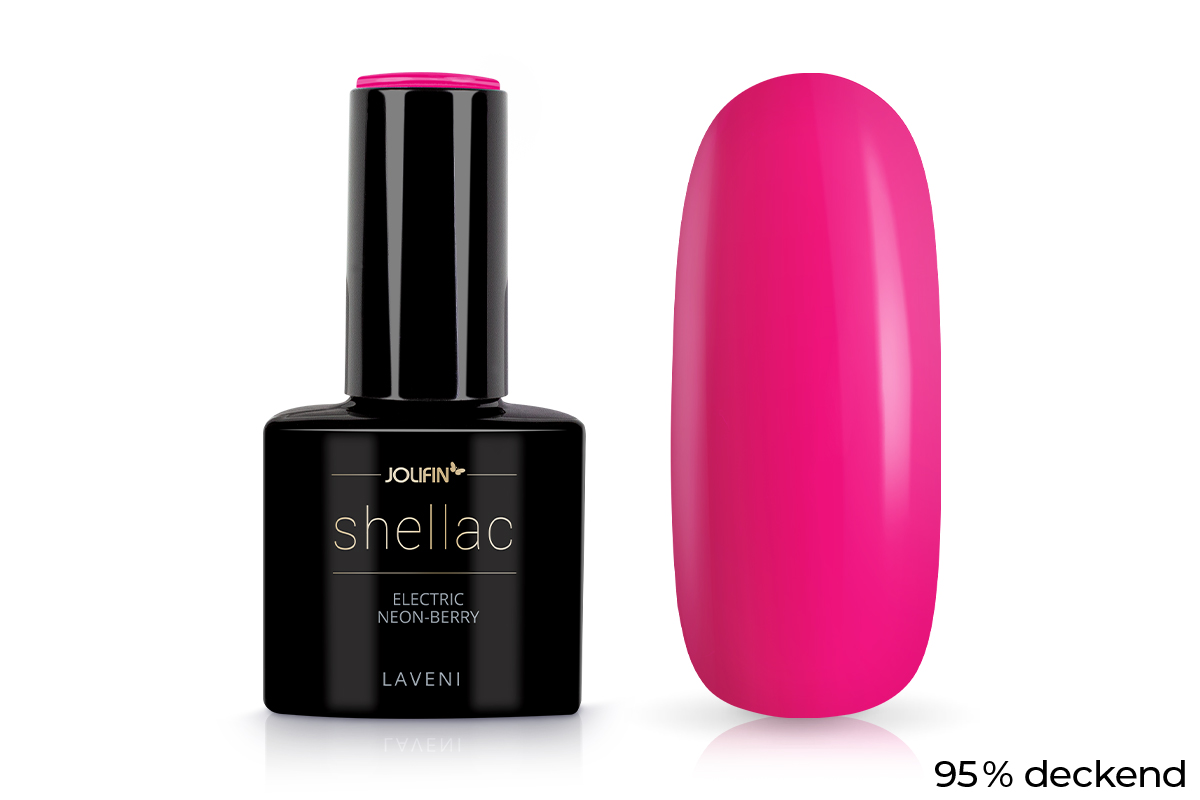 Jolifin LAVENI Shellac - electric neon-berry 10ml