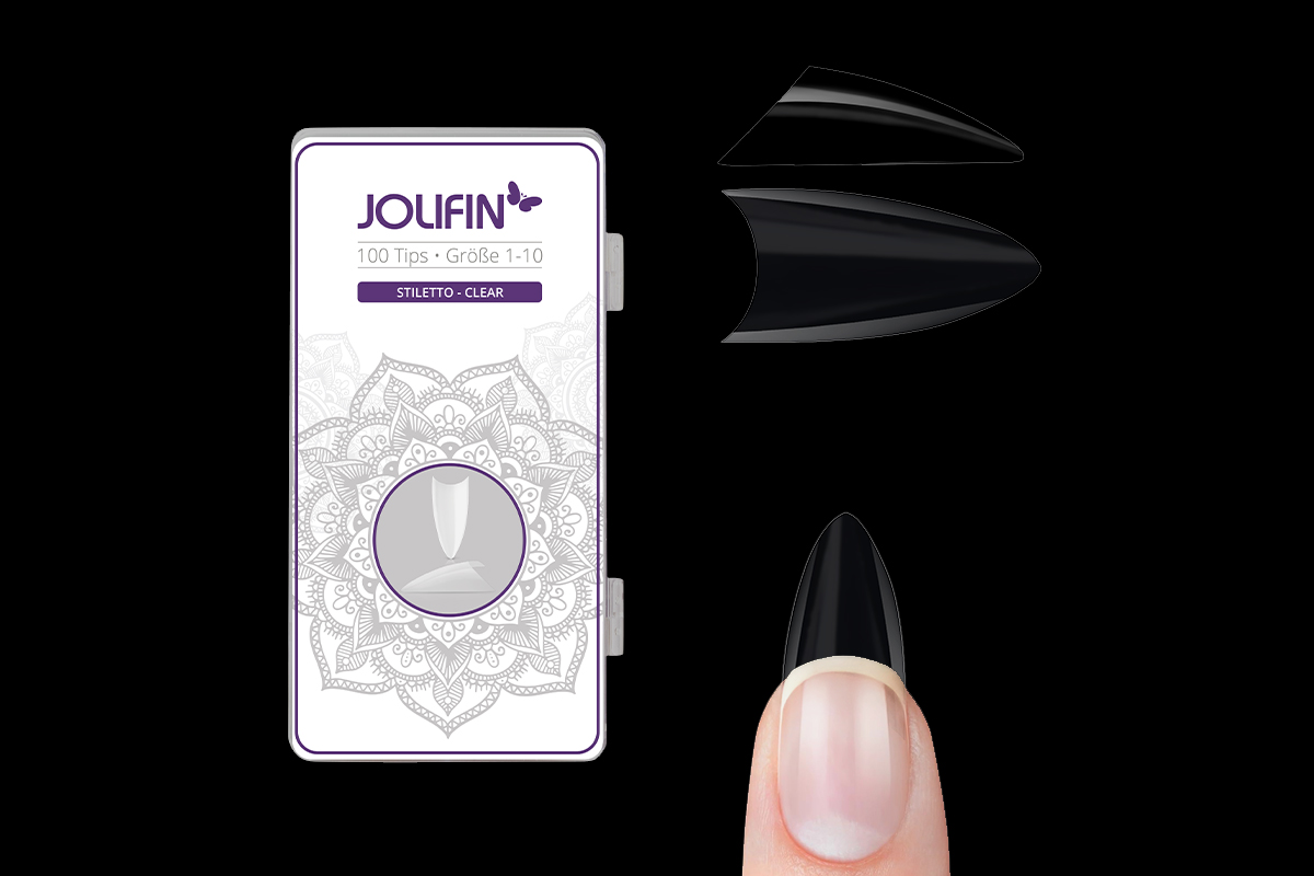 Jolifin 100 Tipbox Stiletto clear