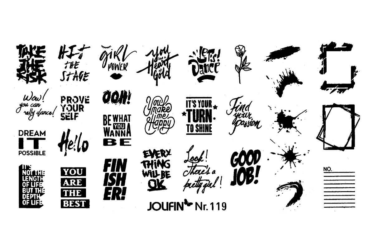 Jolifin Stamping-Schablone Nr. 119