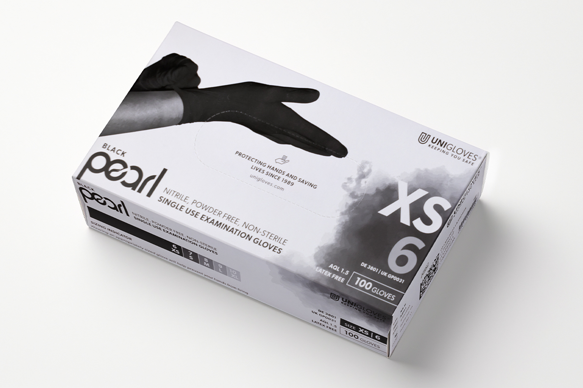 Nitrile gloves Black Pearl size XS