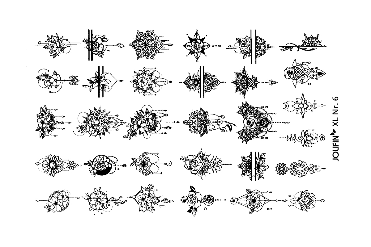 Jolifin Stamping-Schablone XL - Nr. 6