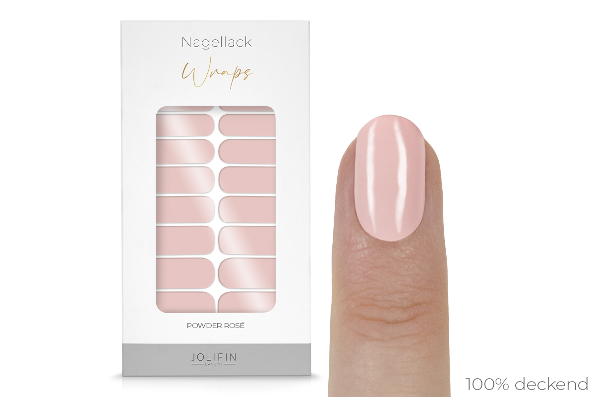 Jolifin LAVENI Nail Polish Wraps - powder rosé