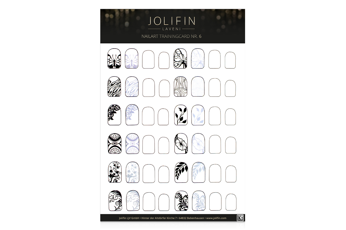 Jolifin LAVENI Nailart Trainingcard Nr. 6