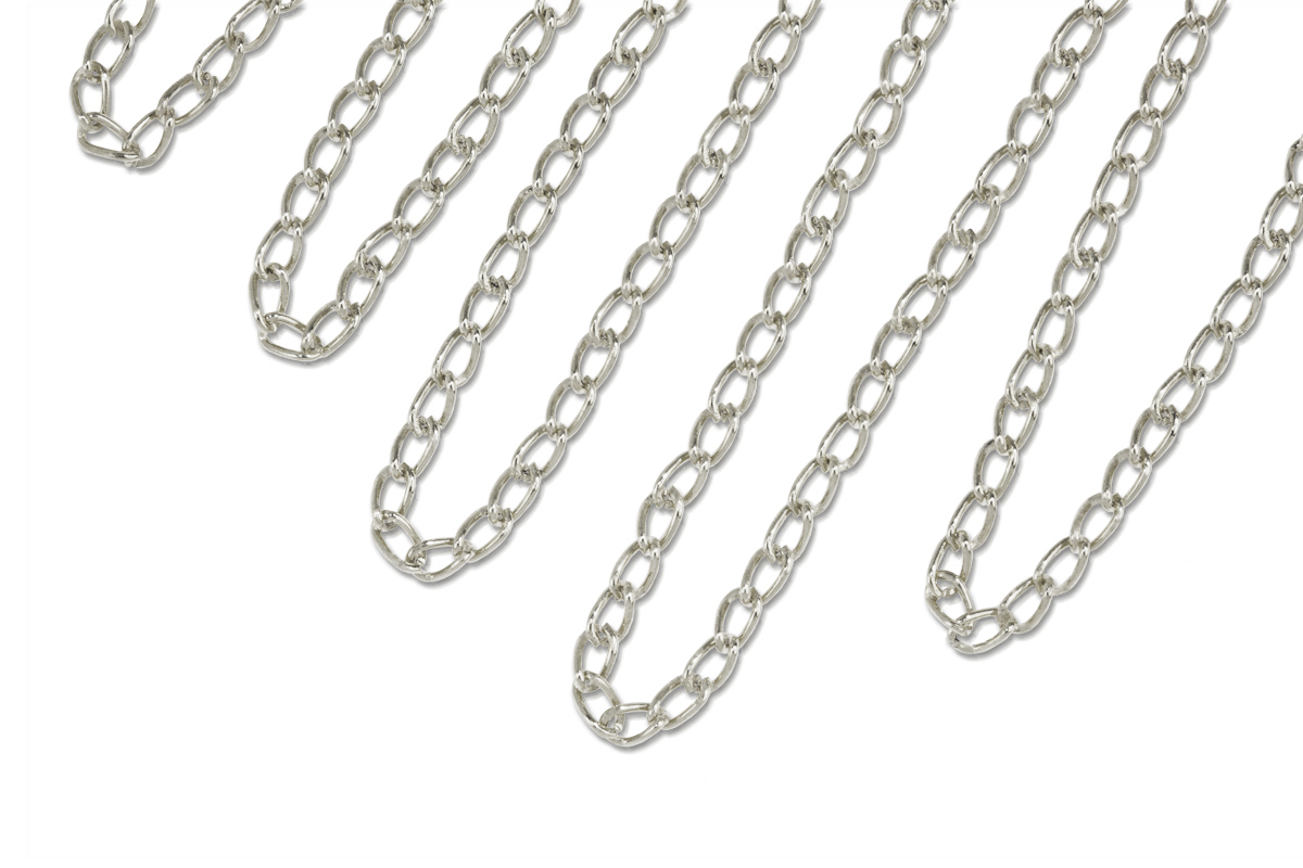 Jolifin nail art chain silver
