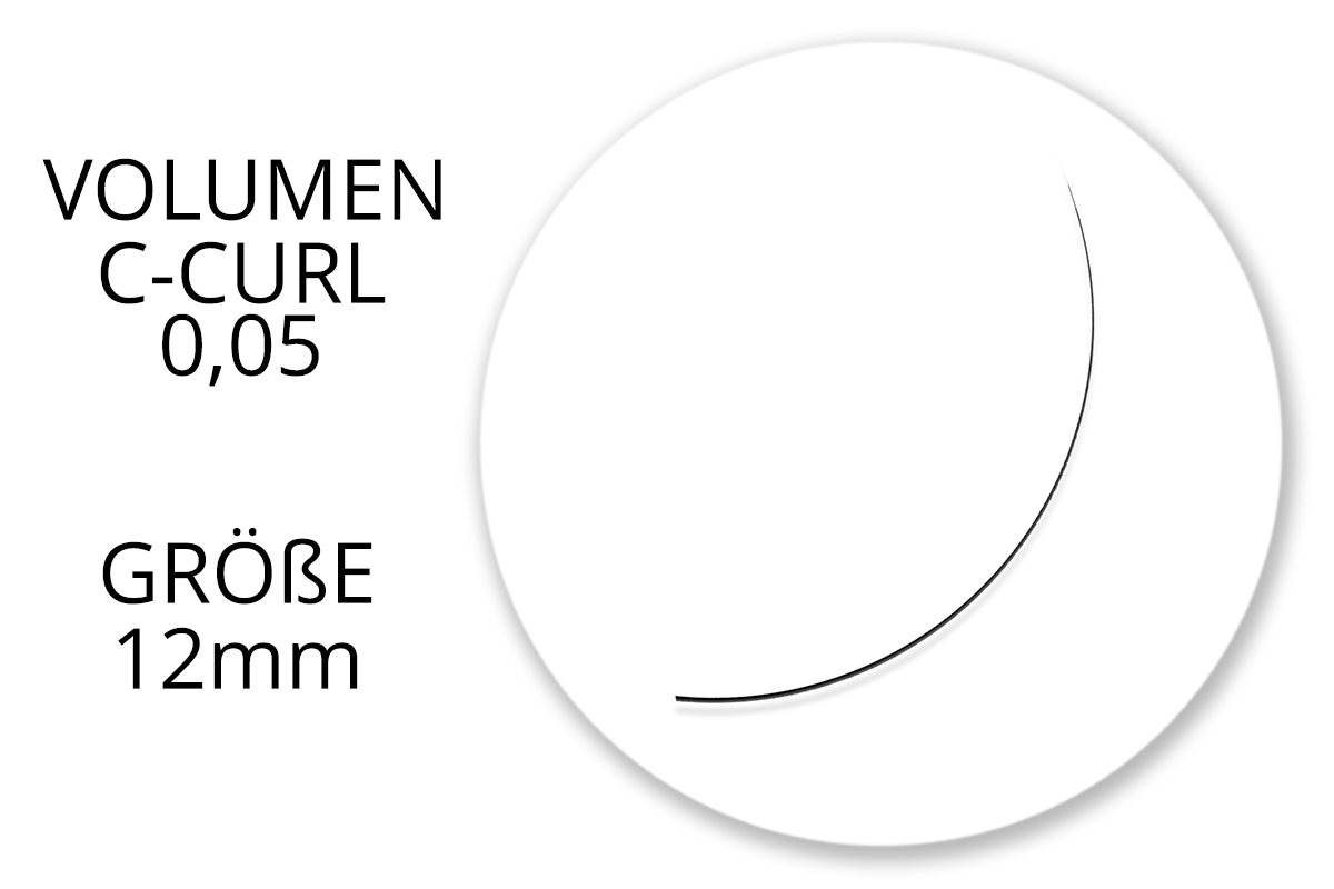 Jolifin Lashes - SingleBox 12mm - Volumen C-Curl 0,05